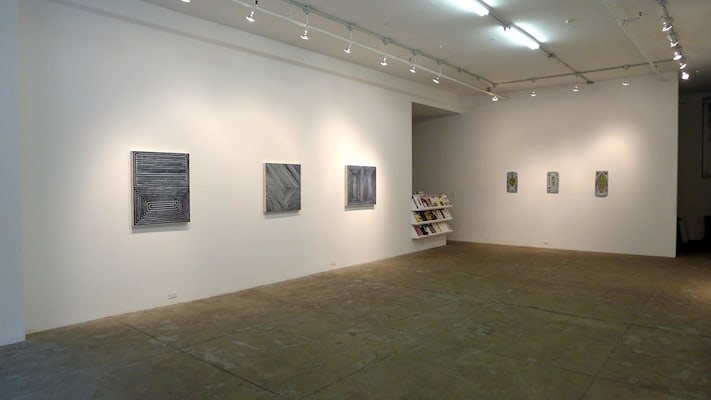 Gallery view of abstract pieces