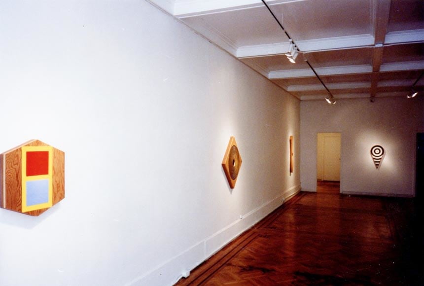 Painted woodworks, exhibition view