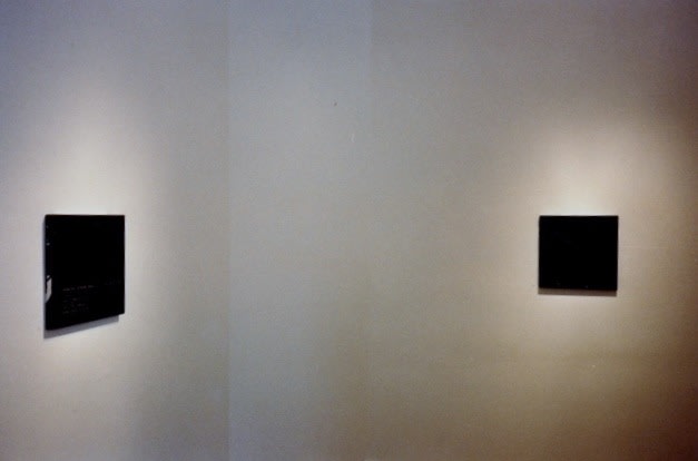 dark black square paintings