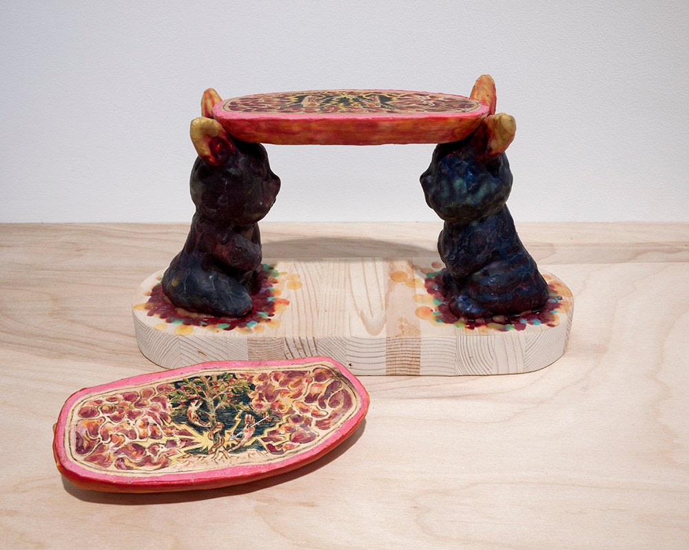 mariano ching bunnies and hot dog sculpture open