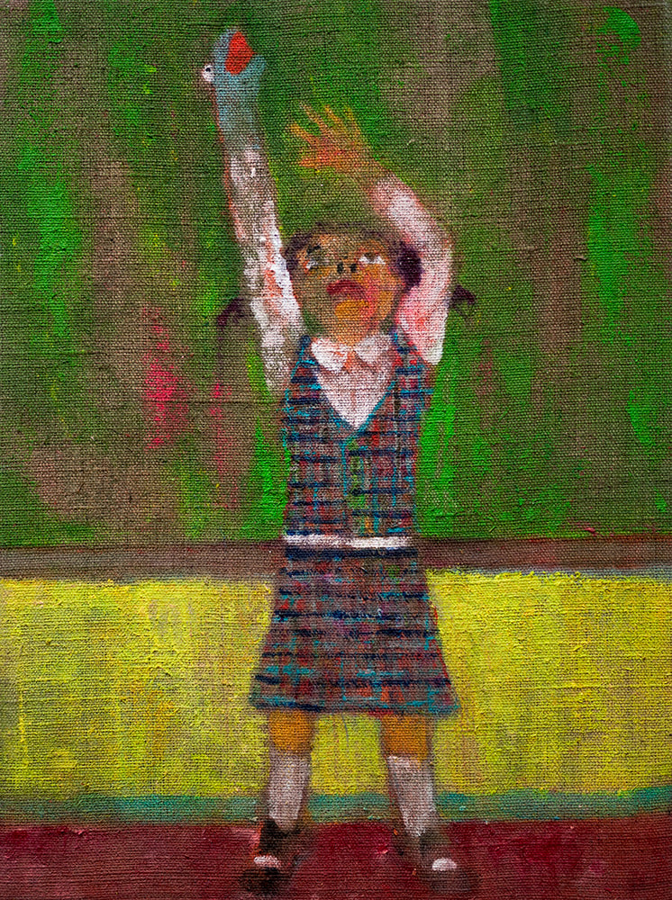 Danny Licul Sock Puppet Presentation (#27), 2013 Acrylic and oil on canvas 12 x 9 in. / 30.5 x 22.9 cm.