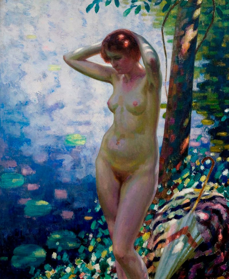By the River, c. 1920, Oil on canvas