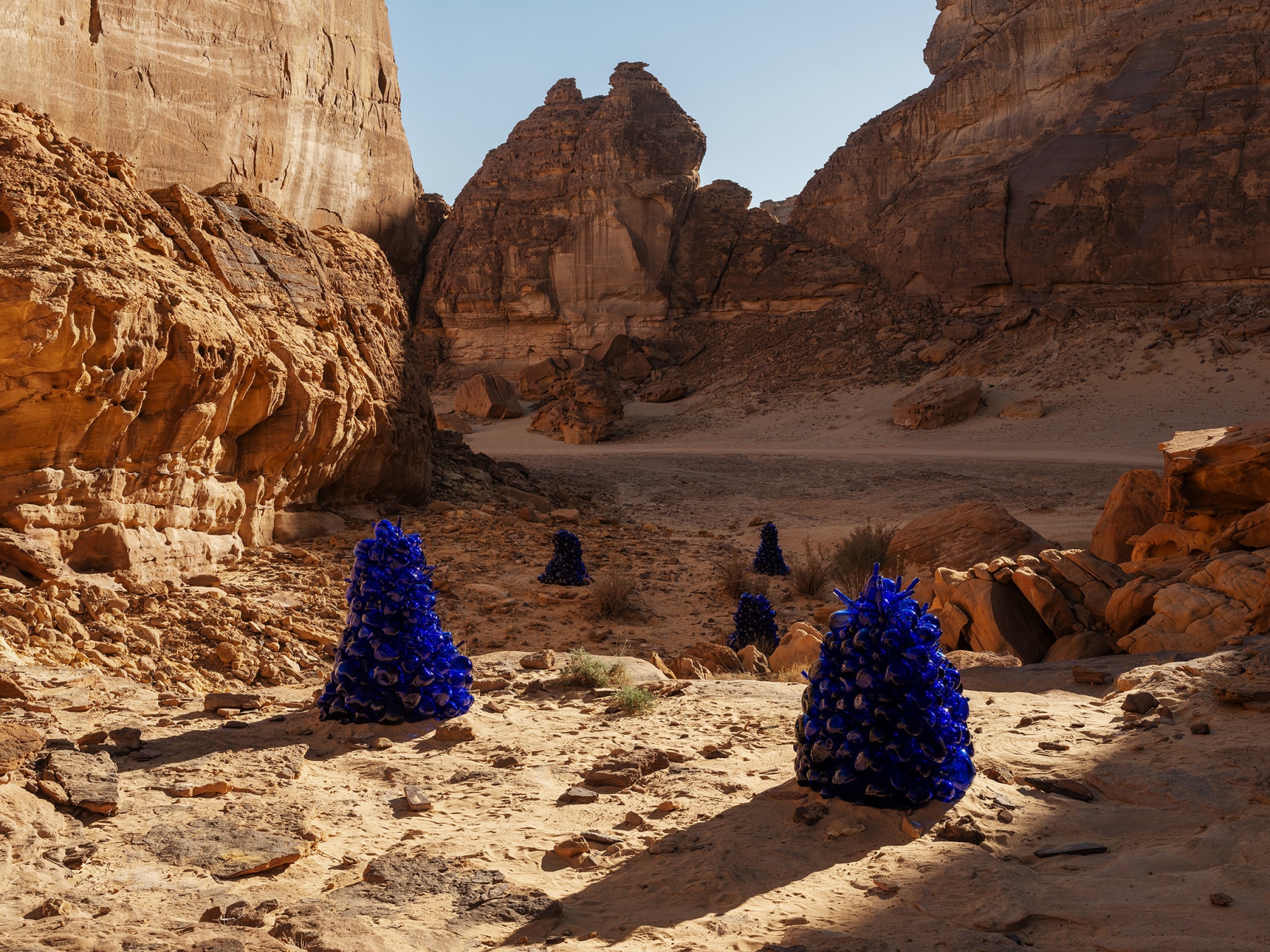 Installation view of Kader Attia: Whistleblower, Desert X AlUla, Saudi Arabia; February 9 – March 23, 2024