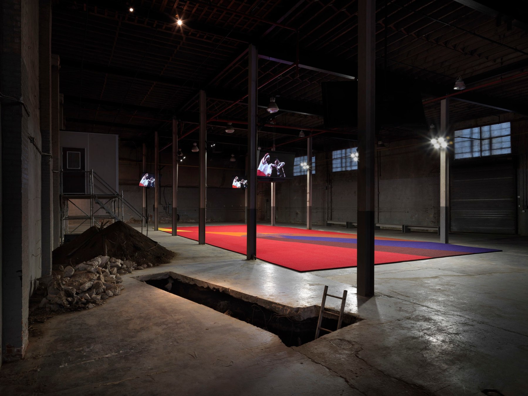 Installation view of Matthew Barney: SECONDARY, Matthew Barney Studio, New York, NY; May 12 – June 25, 2023