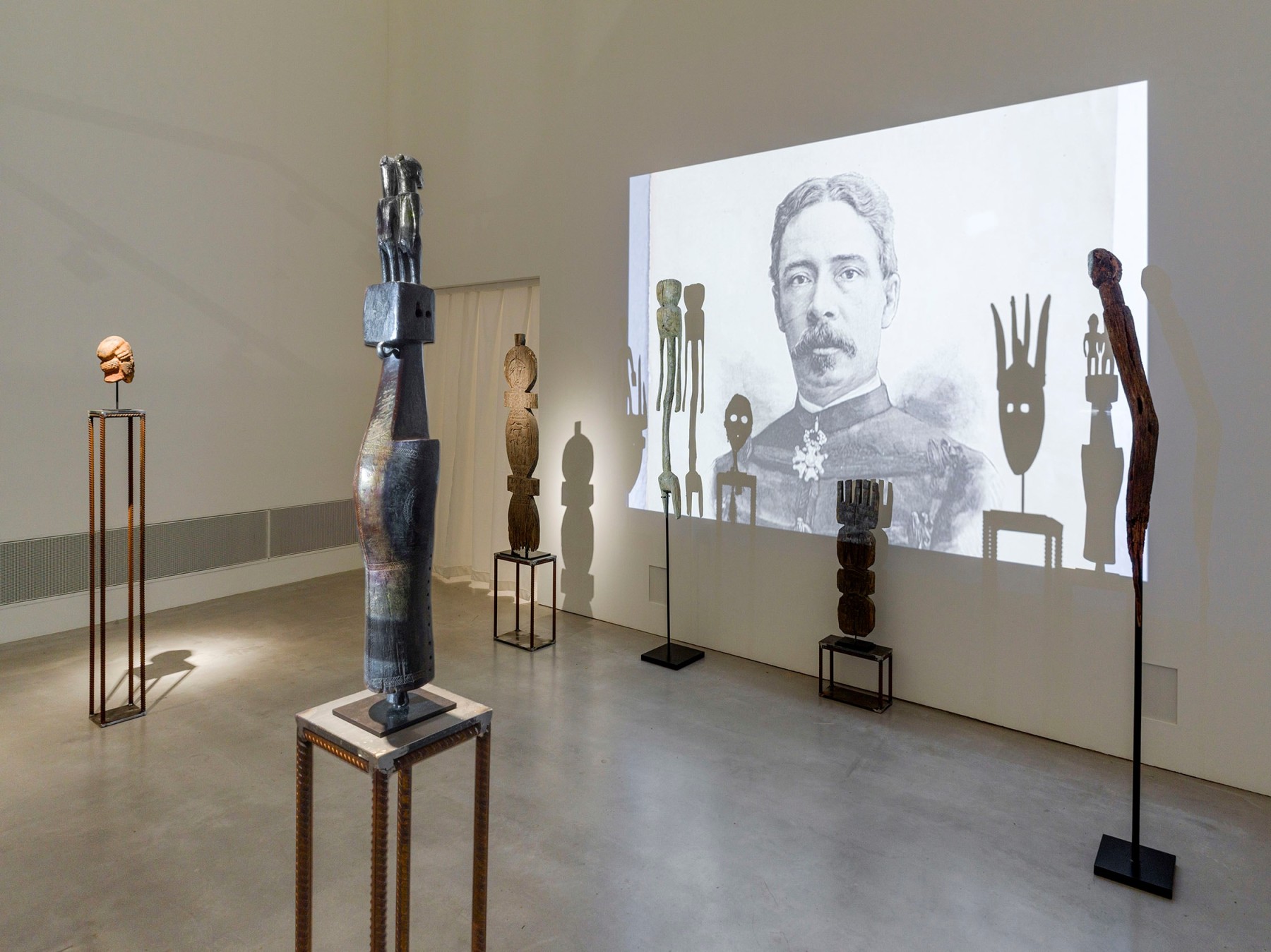 Installation view of Kader Attia: J’Accuse, Berlinische Galerie, Berlin, Germany; April 27 – August 19, 2024