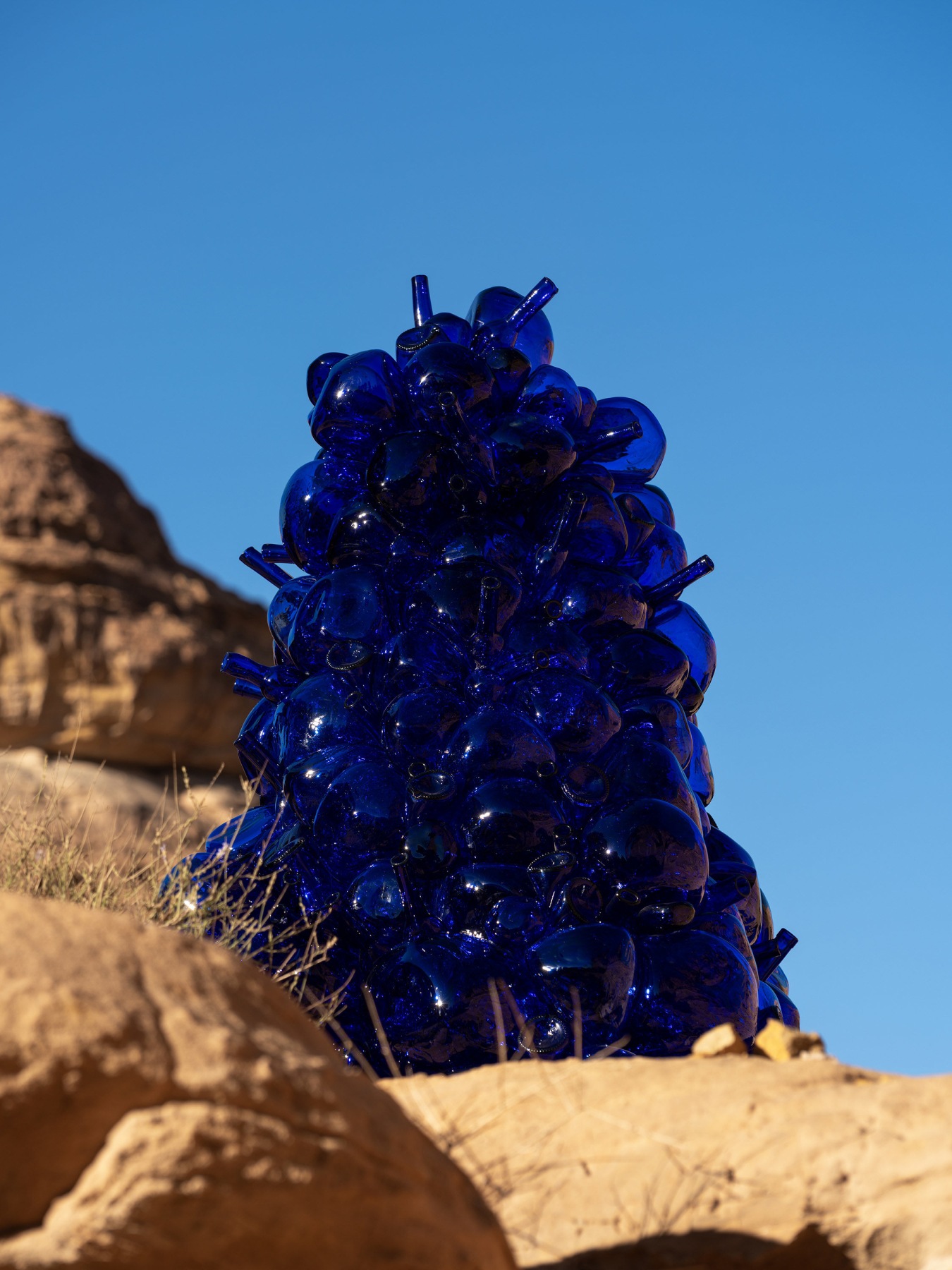 Installation view of Kader Attia: Whistleblower, Desert X AlUla, Saudi Arabia; February 9 – March 23, 2024