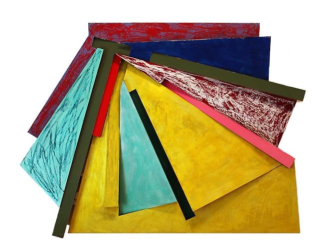 Maquette I for Montenegro, 1975 Lacquer and oil on aluminum 36.75 x 47.75 inches