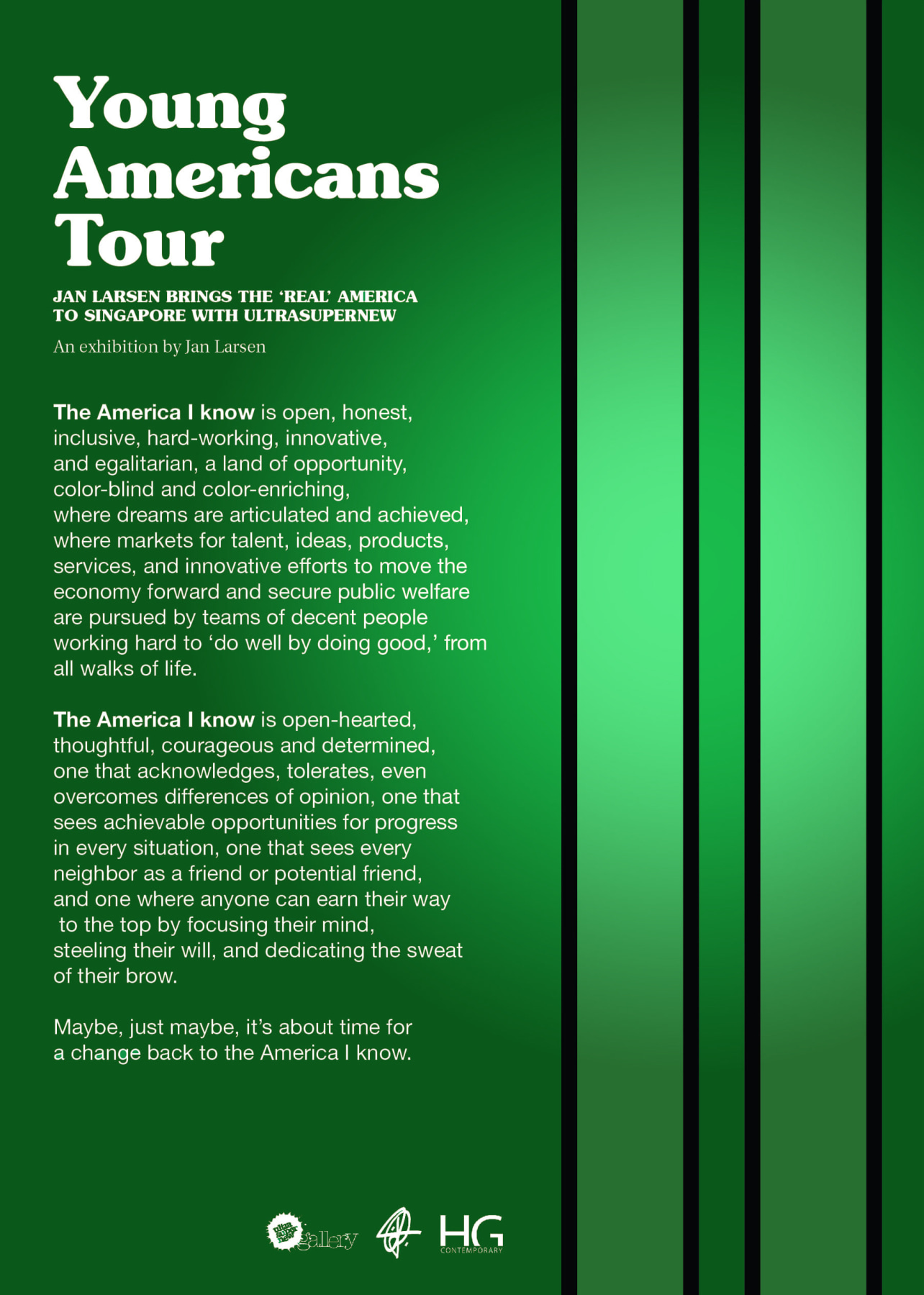 Young Americans Tour Poster at Hg Contemporary