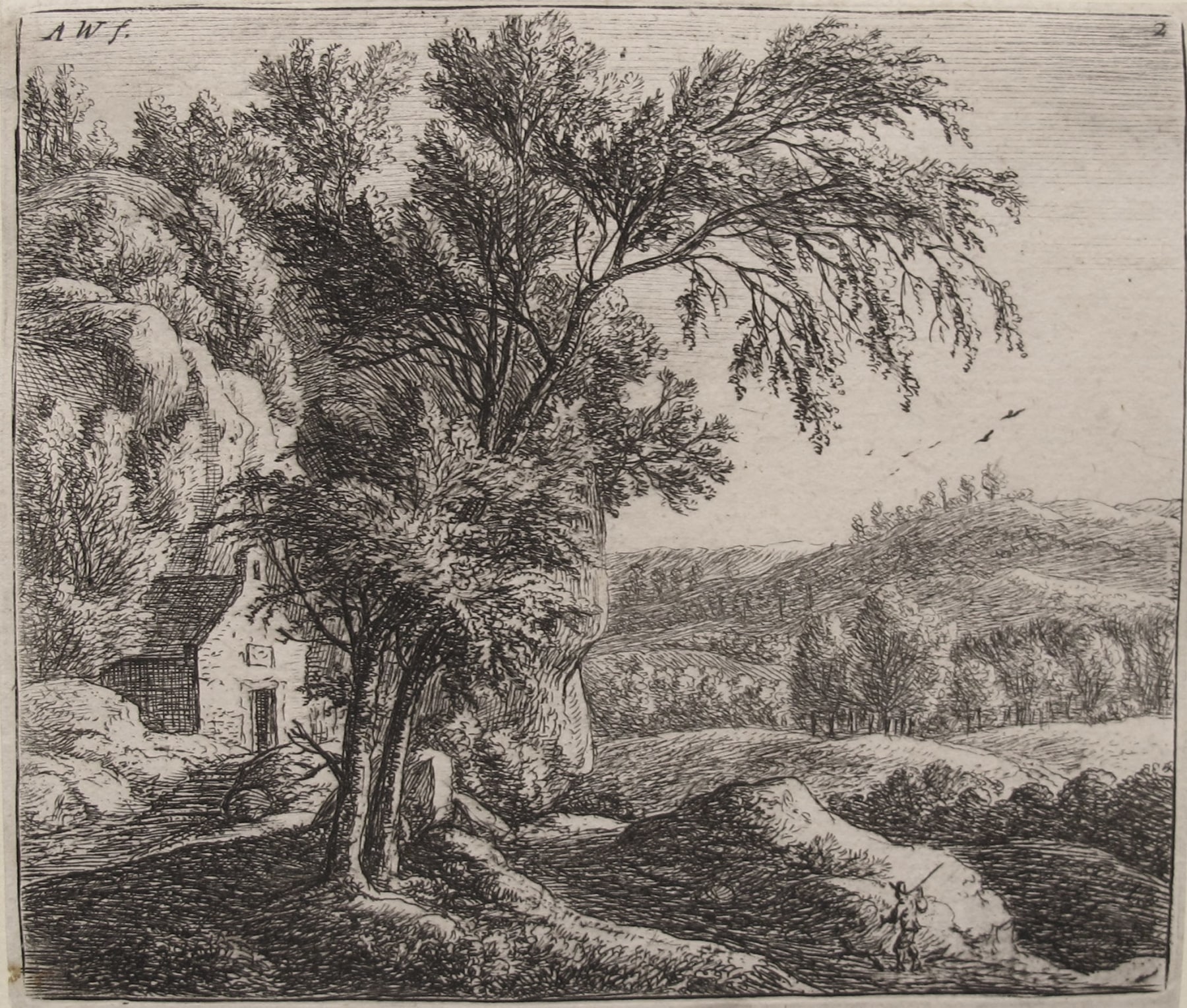 The Hermitage (2nd State of three States)  Etching