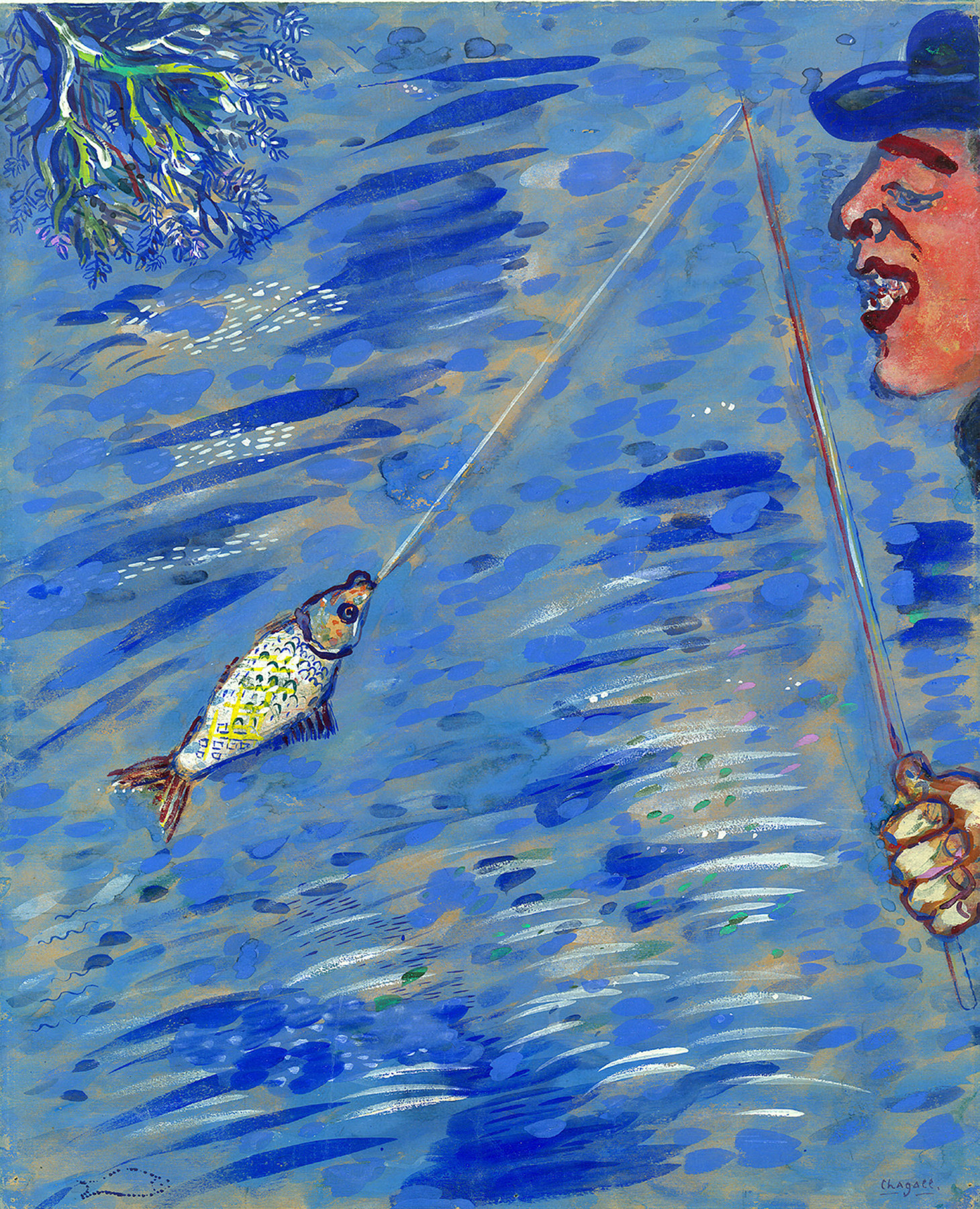 Chagall - The Little Fish and the Fisherman