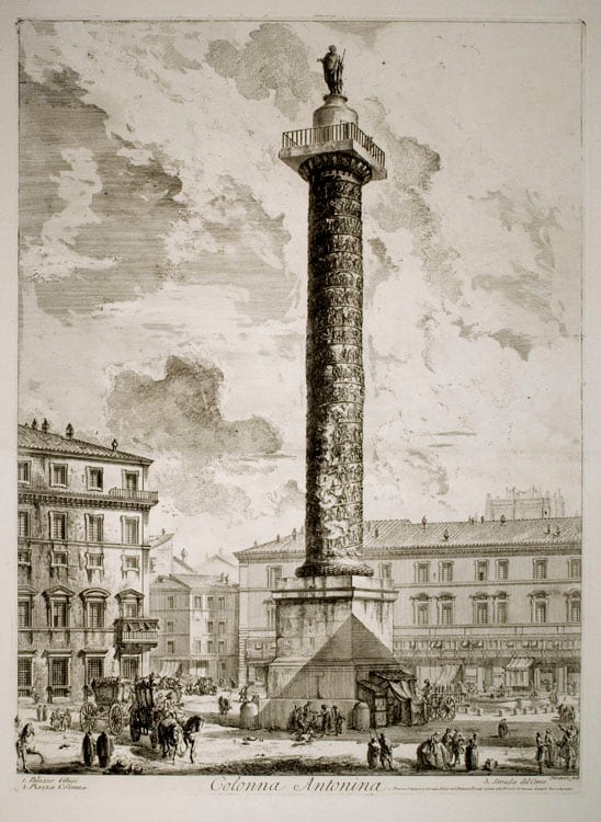 Colonna Antonina (3rd State), 1758  (also known as: The Column of Marcus Aurelius)  Etching