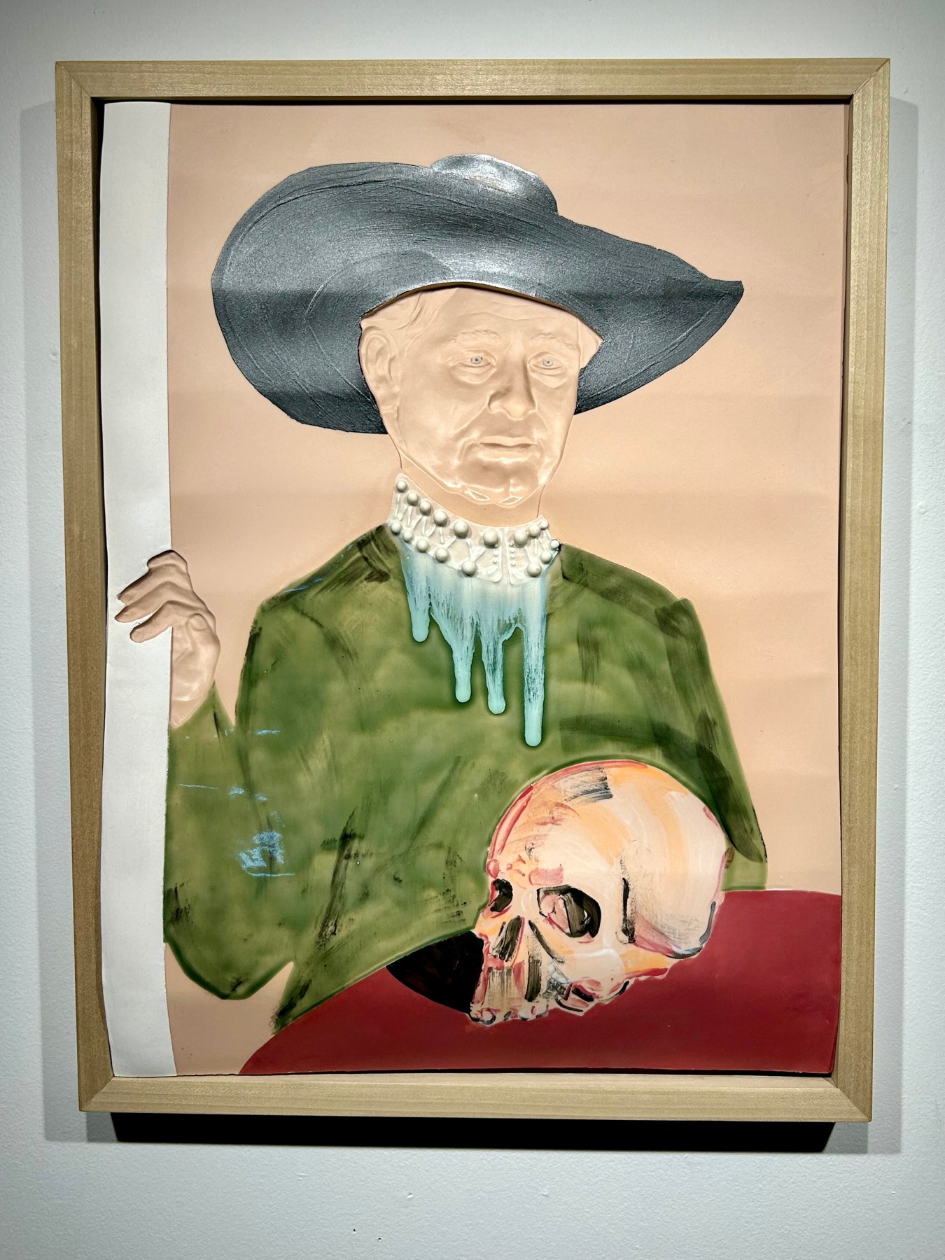 DIRK STASCHKE, Inverted Portrait with Momento Mori, 2023