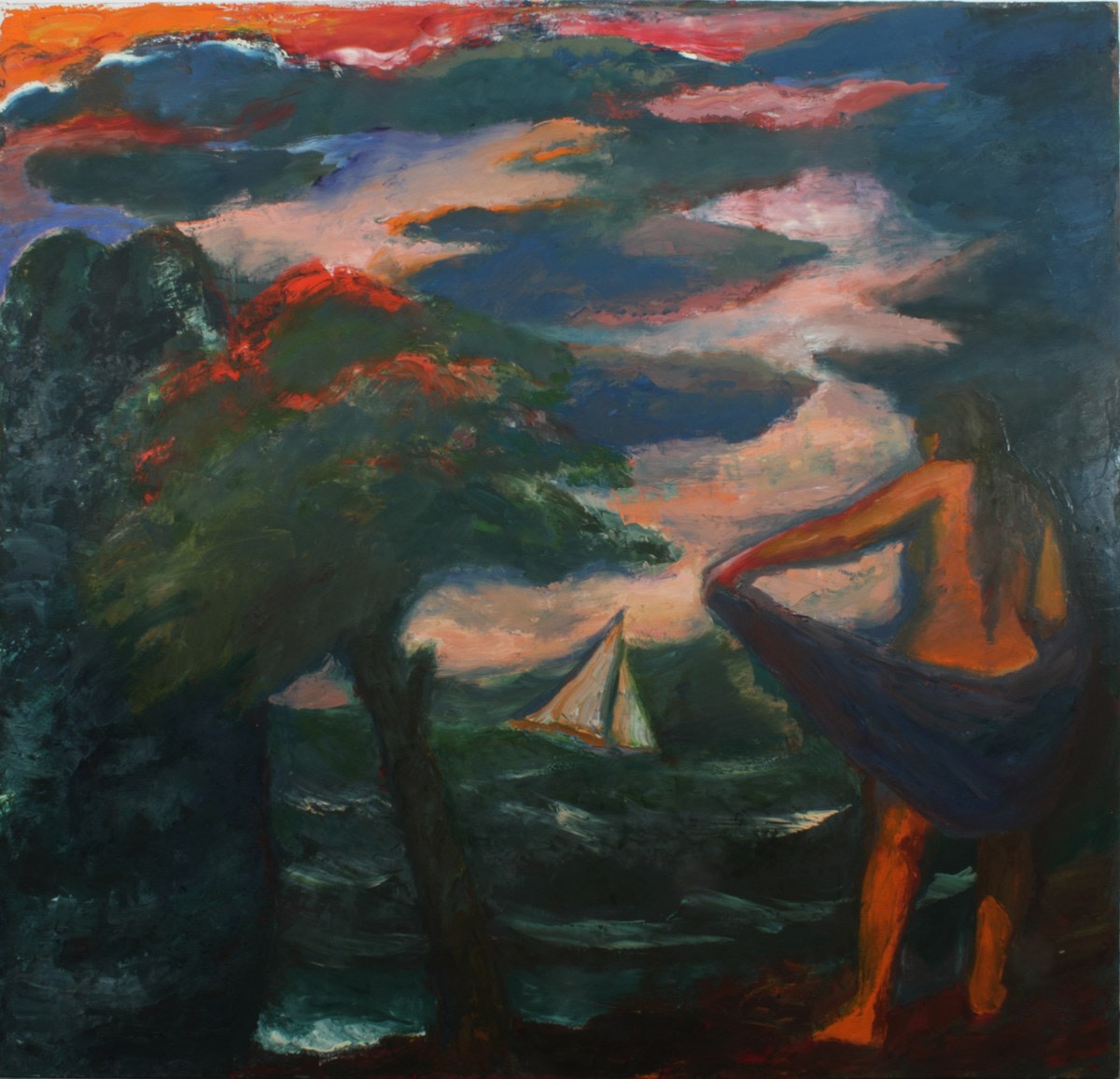 Elmer Bischoff, 'Figure, Boat, Clouds,' 1971