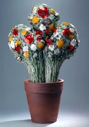 Robert Arneson Potted Flower Heads, 1991