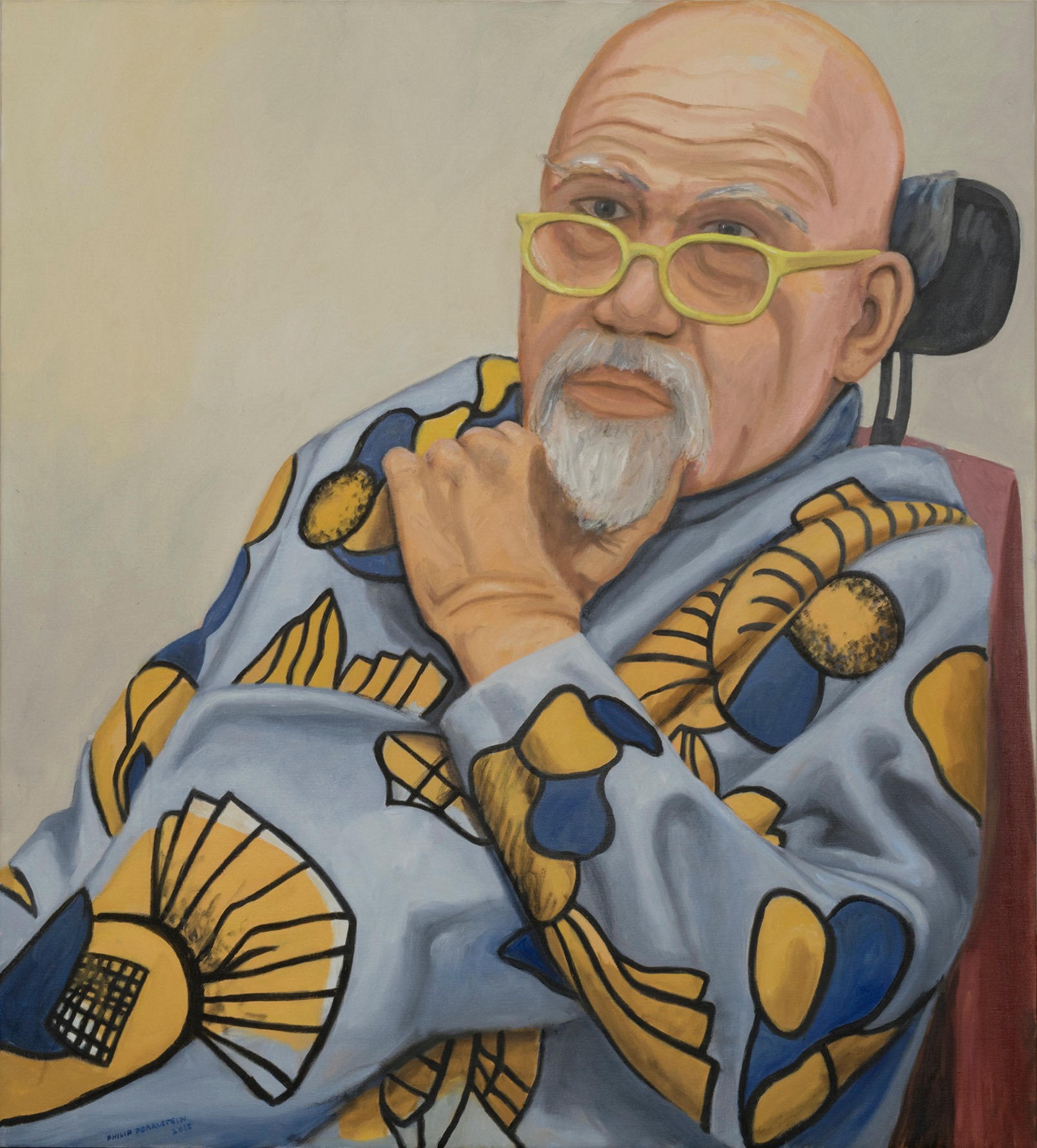 Portrait of Chuck Close, 2016, Oil on canvas