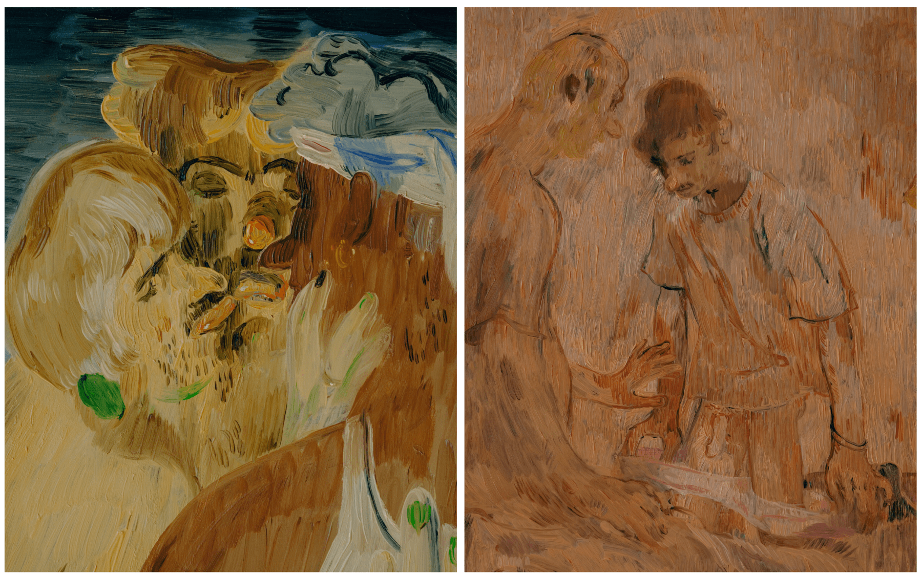 Two paintings of male figures