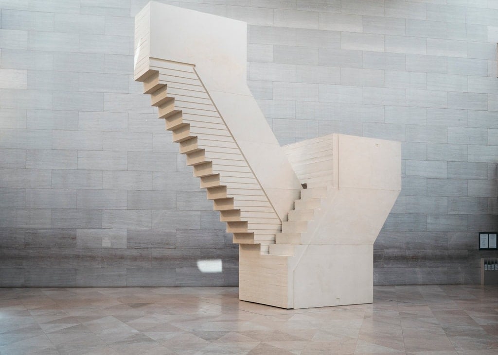 Rachel Whiteread&amp;rsquo;s 2002 work &amp;ldquo;Untitled (Domestic)&amp;rdquo; at the National Gallery of Art. She casts negative space inside or surrounding her subjects &amp;mdash; in this case, the area around a fire escape staircase at a gallery in London, formerly the home of Admiral Lord Nelson. Without context, the work evokes both recollection and loss. Credit: Justin Gellerson