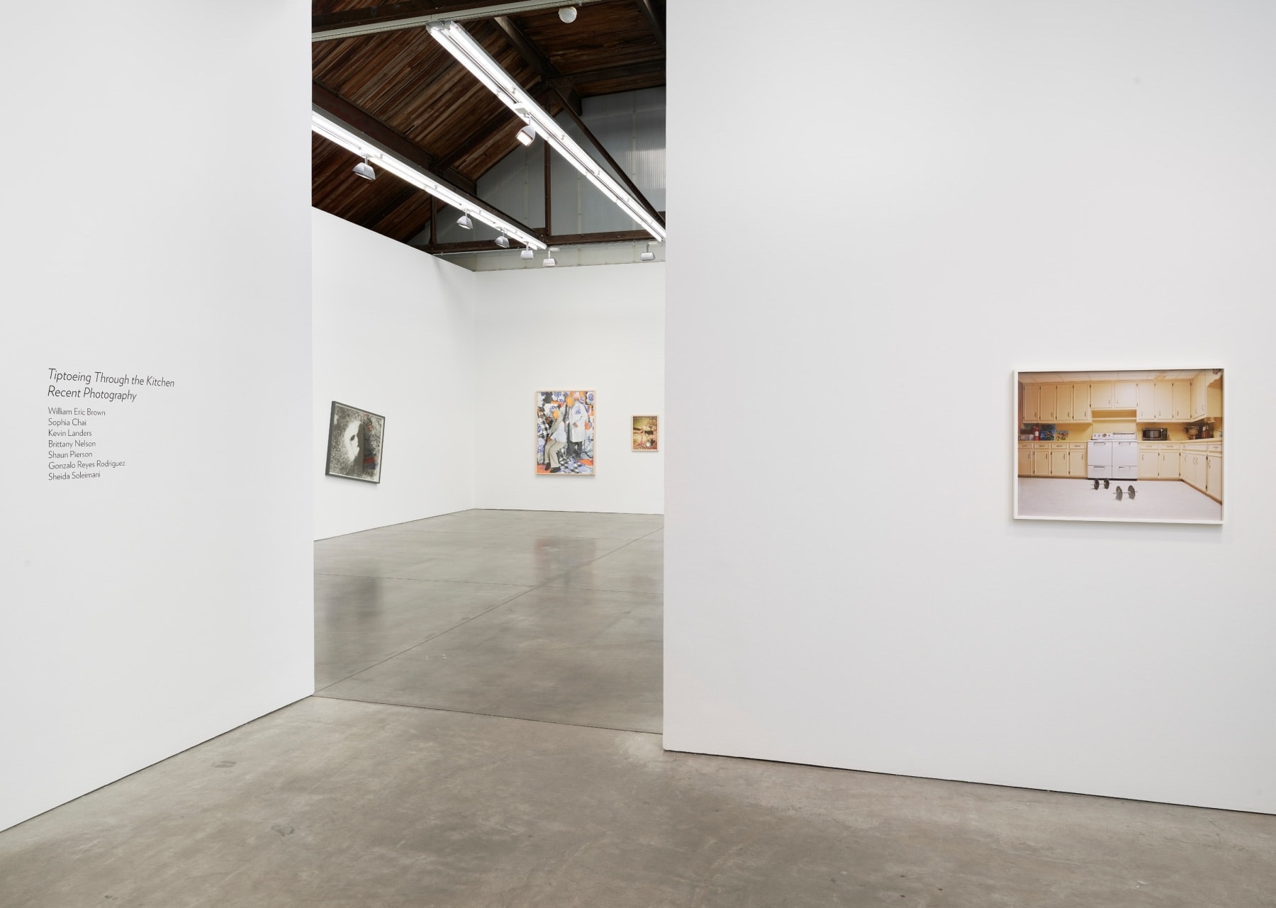 Art gallery view of 3 walls with contemporary photography