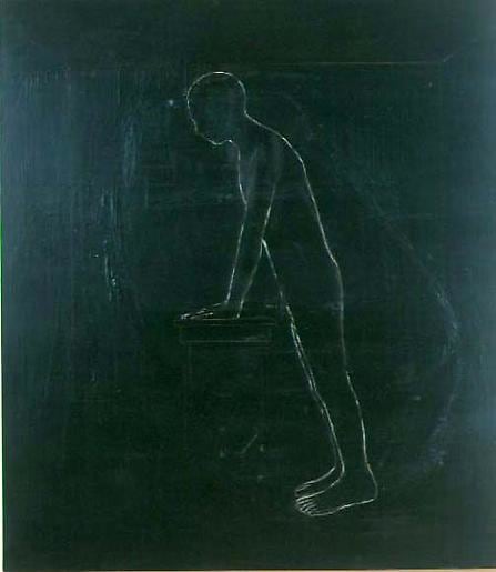 Figure in Room, Leaning 