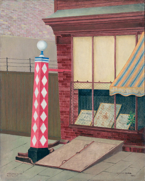 Miklos Suba Barbershop Pole, Ashland Place, 1940