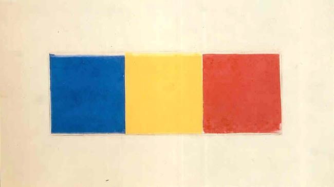 Ellsworth Kelly Blue/Yellow/Red (Collage for Ken), 1976