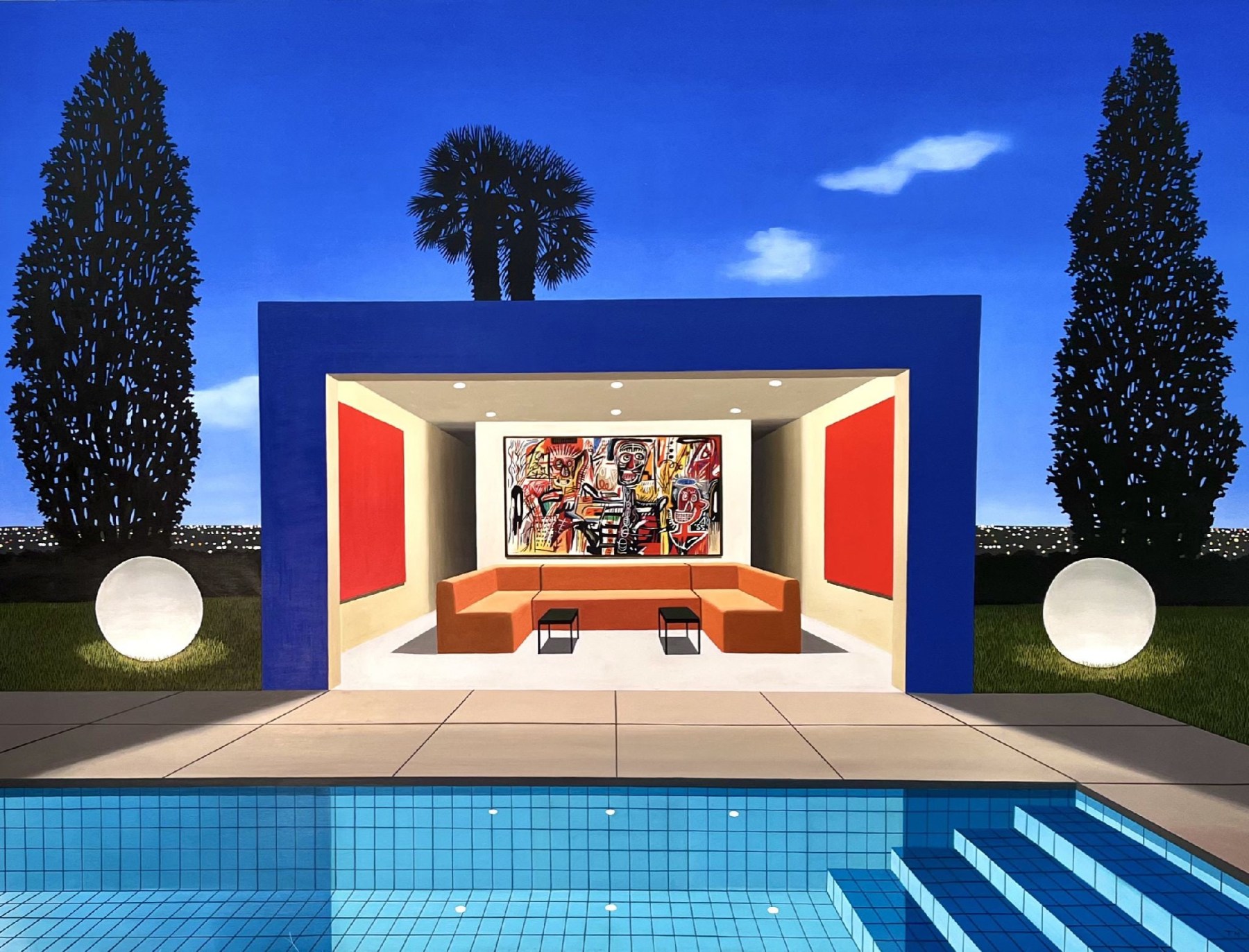 Tom McKinley Pool House with Double Orbs, 2022