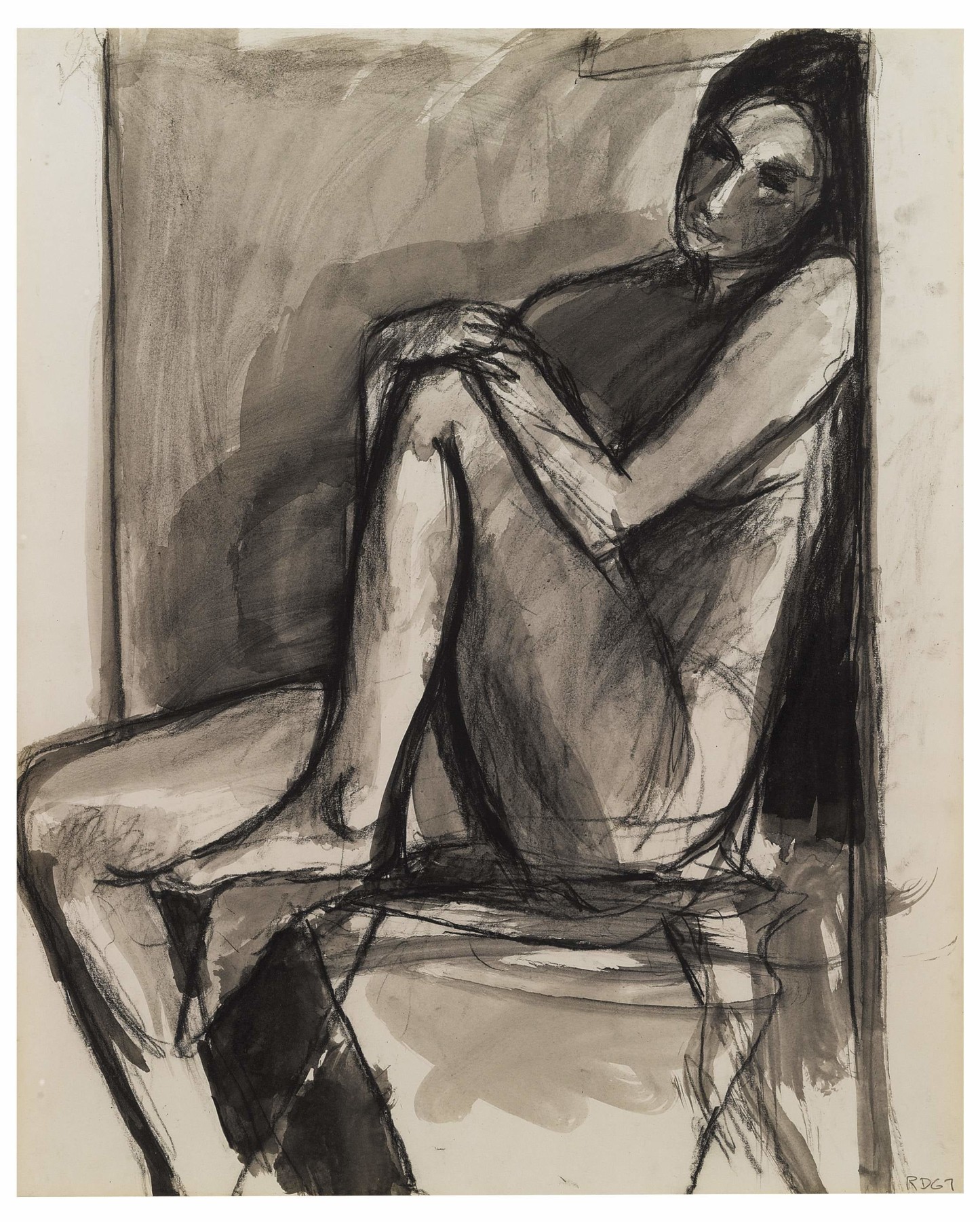 Richard Diebenkorn, Seated Nude, 1967