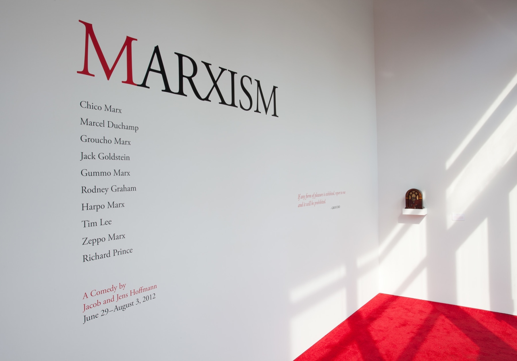 Marxism, Installation at 303 Gallery, 2012