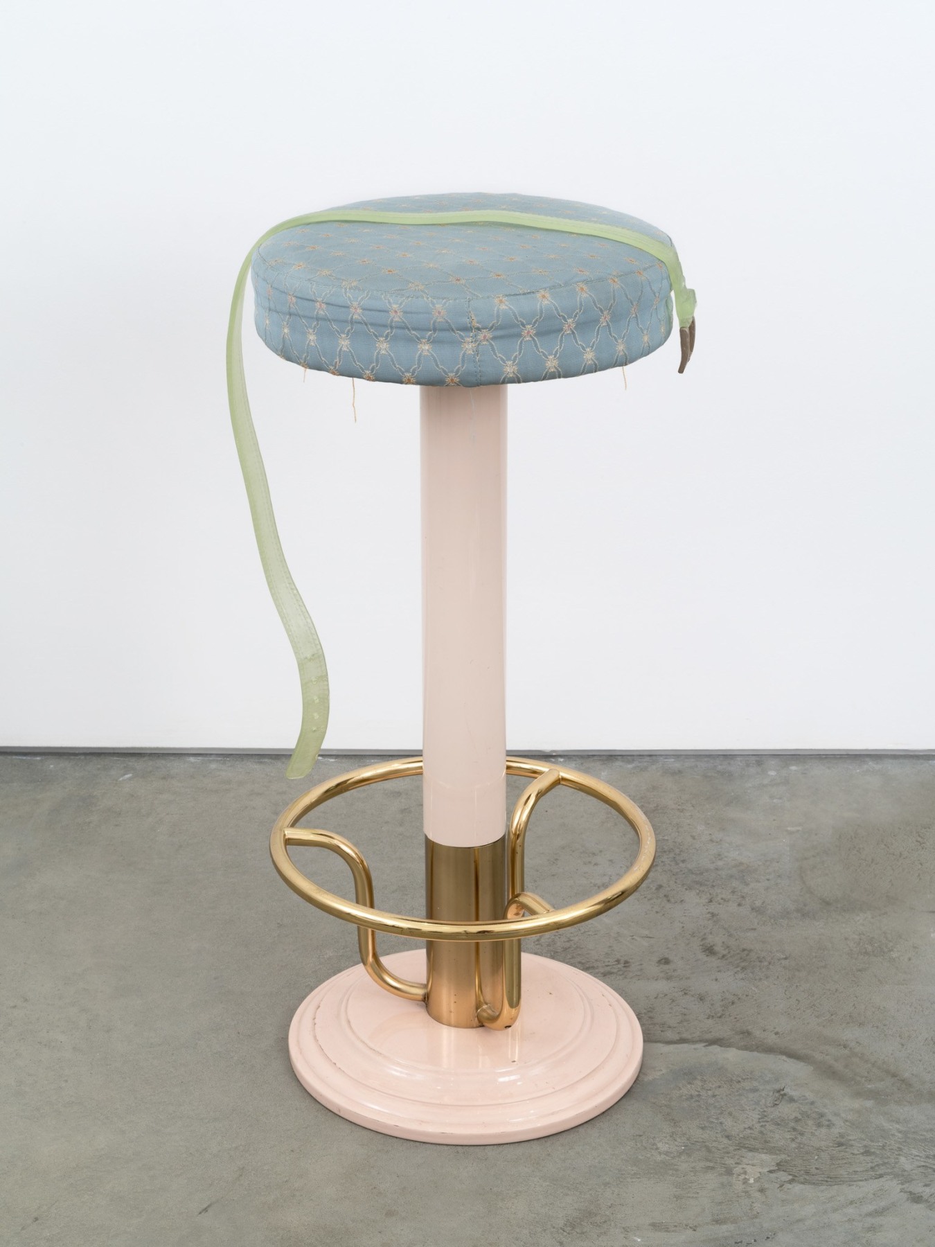 ￼￼Valentin Carron, Belt on bar stool, 2014