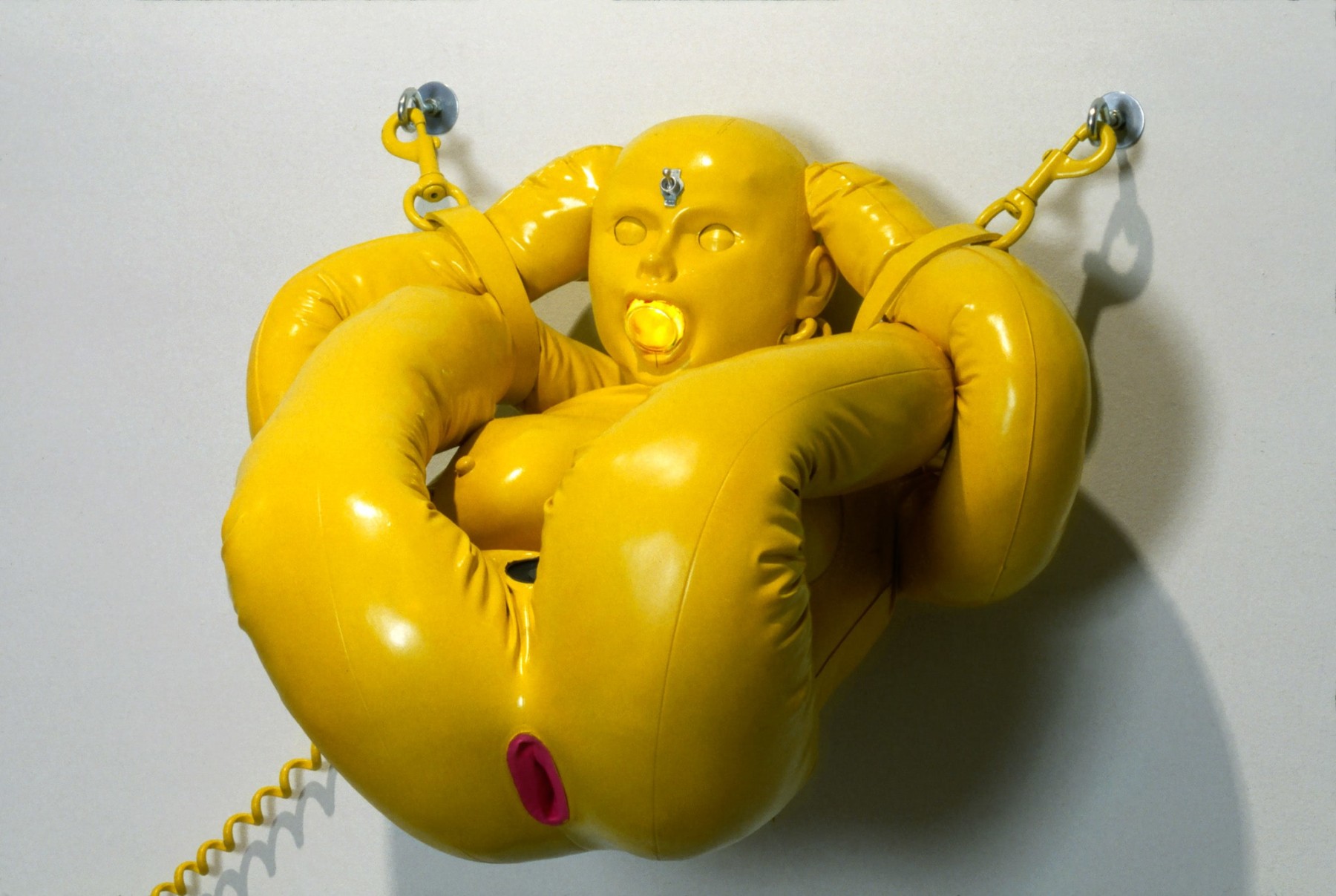 Vito Acconci, Home Entertainment Center, (wall yellow female), 1991