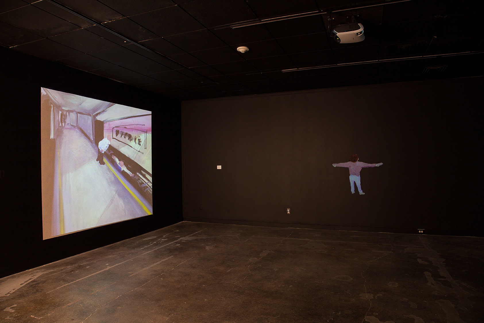 Installation view: Catherine Doctorow Prize for Contemporary Painting: Tala Madani, Utah Museum of Contemporary Art, 2013
