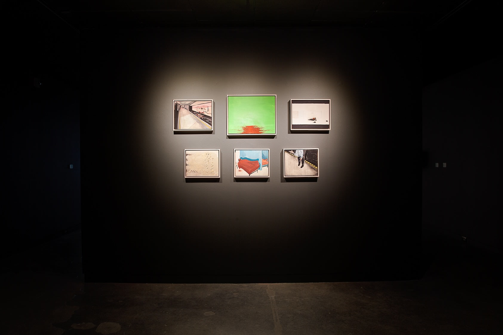 Installation view: Catherine Doctorow Prize for Contemporary Painting: Tala Madani, Utah Museum of Contemporary Art, 2013