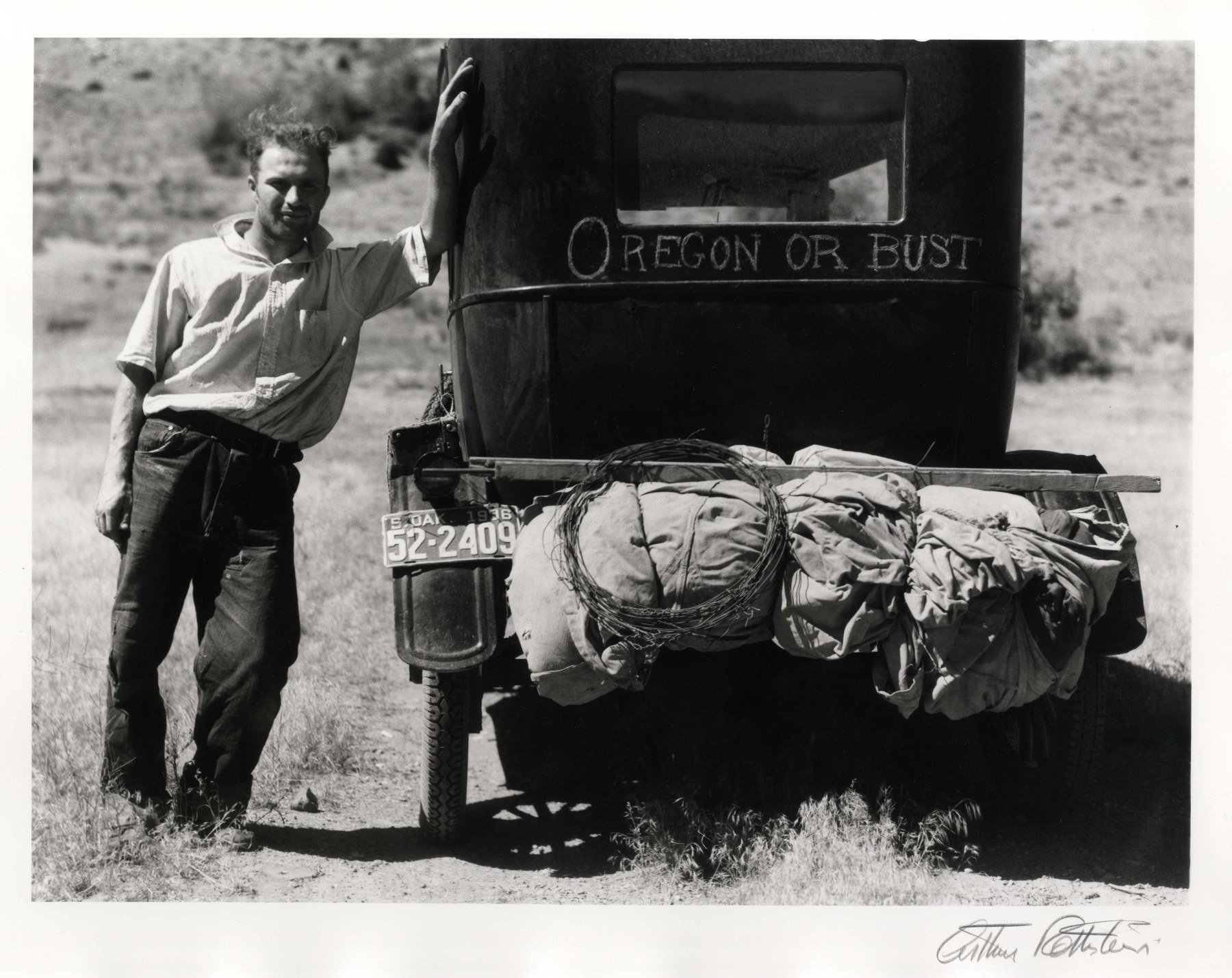 Arthur Rothstein Vernon Evans, Migrant from Oregon to South Dakota, 1936