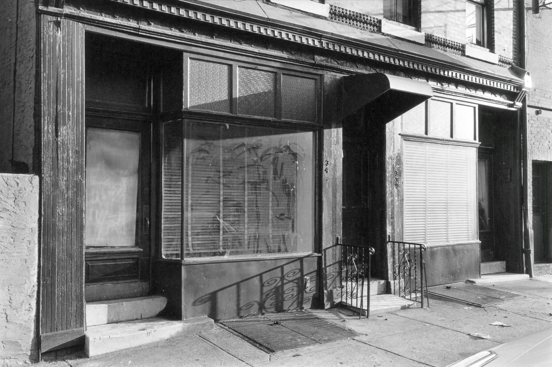 Will brown vintage photograph Twin Storefronts 1974