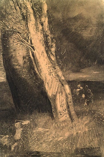 Odilon Redon, Trees Under a Stormy Sky, c. 1880