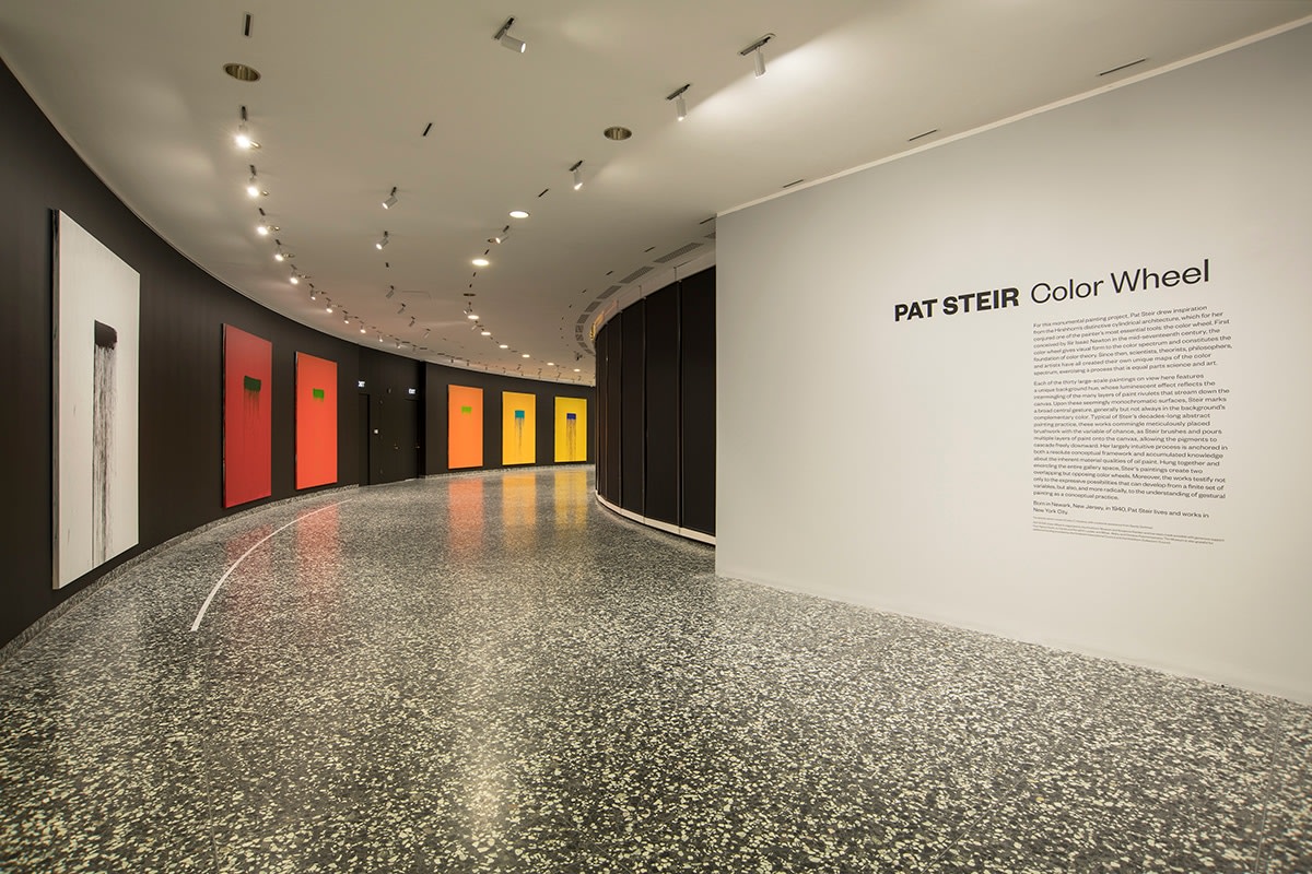 Installation view, Pat Steir: Color Wheel, the Hirshhorn Museum and Sculpture Garden, 2018&ndash;19