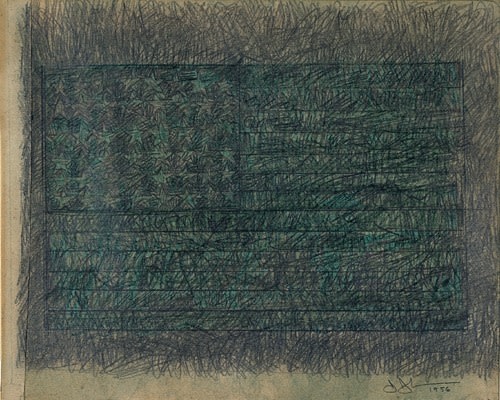 Jasper Johns,&nbsp;Green Flag, 1956.&nbsp;