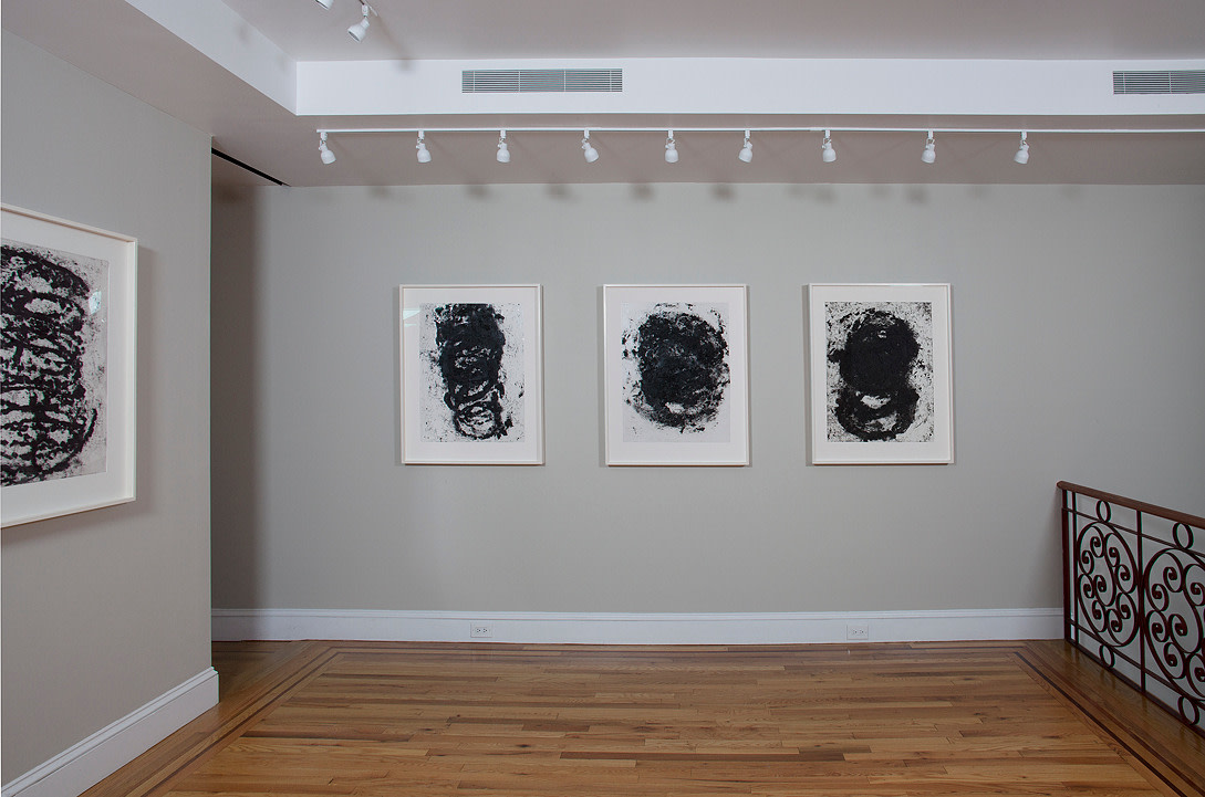 Installation view of Transparencies: Richard Serra Recent Drawings at Craig F. Starr Gallery