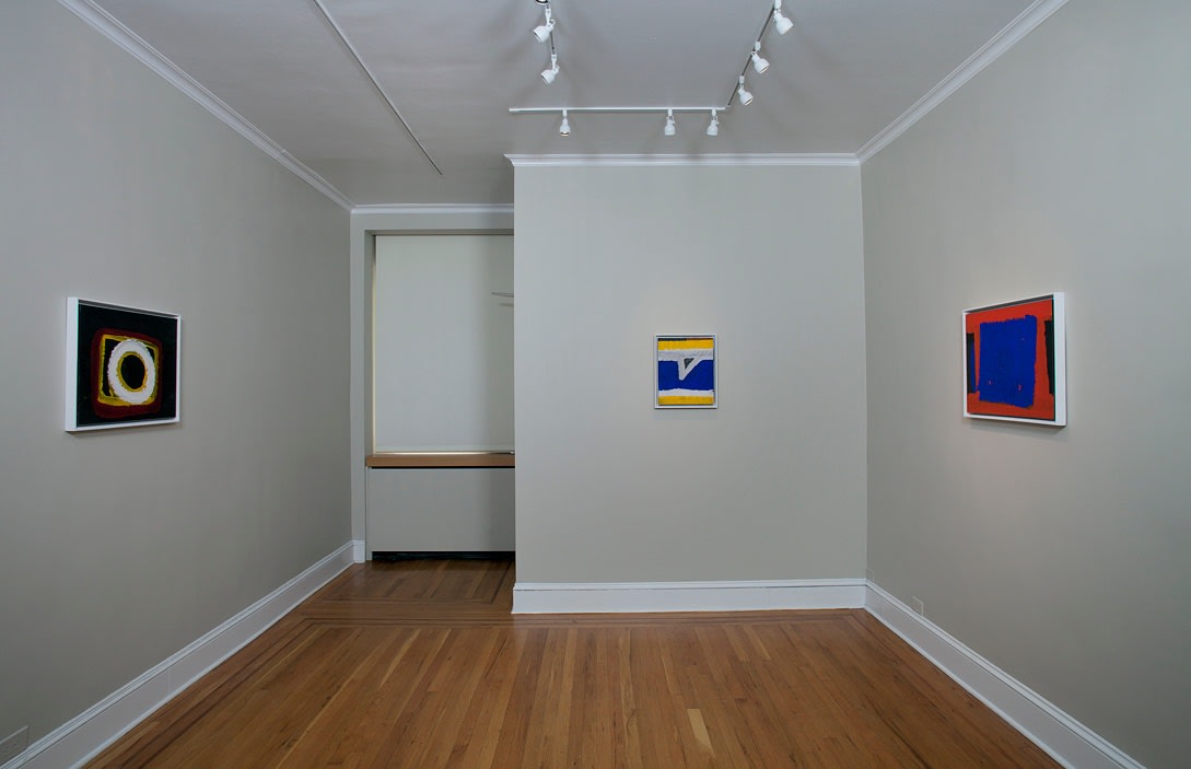 Installation view of Al Held Paintings 1959 at Craig F. Starr Gallery