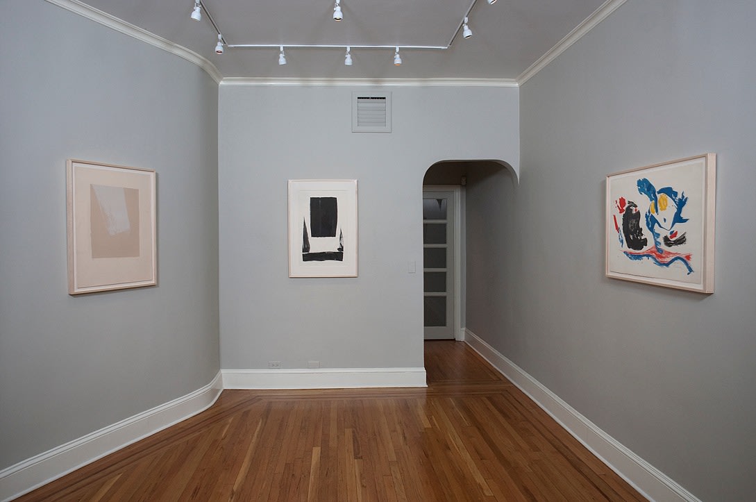 Installation view of Helen Frankenthaler: Prints and Proofs of the 1960s from the Artist&#039;s Archive at Craig F. Starr Gallery