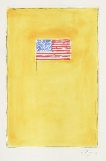 Jasper Johns, Flag on Orange, 1998.
