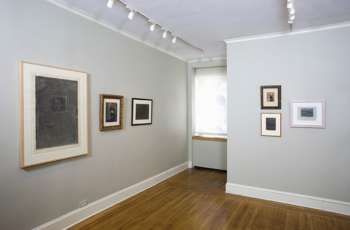 Installation view of Jasper Johns / Georges Seurat Drawings at Craig F. Starr Gallery