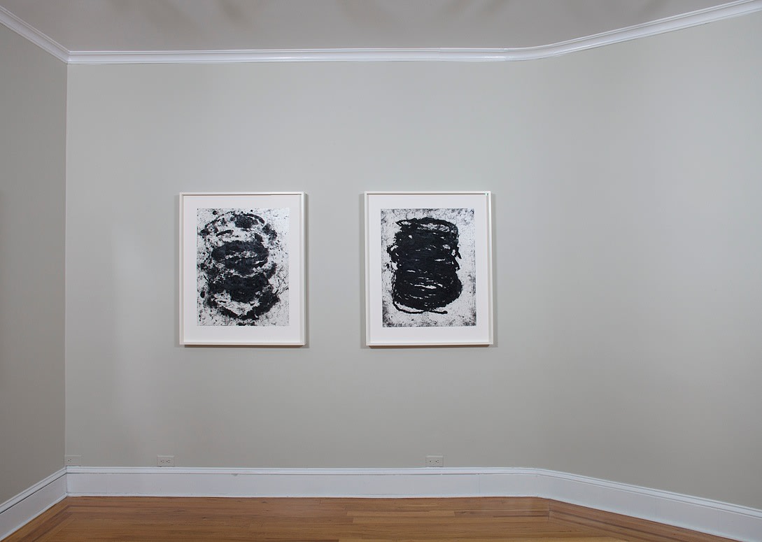 Installation view of Transparencies: Richard Serra Recent Drawings at Craig F. Starr Gallery