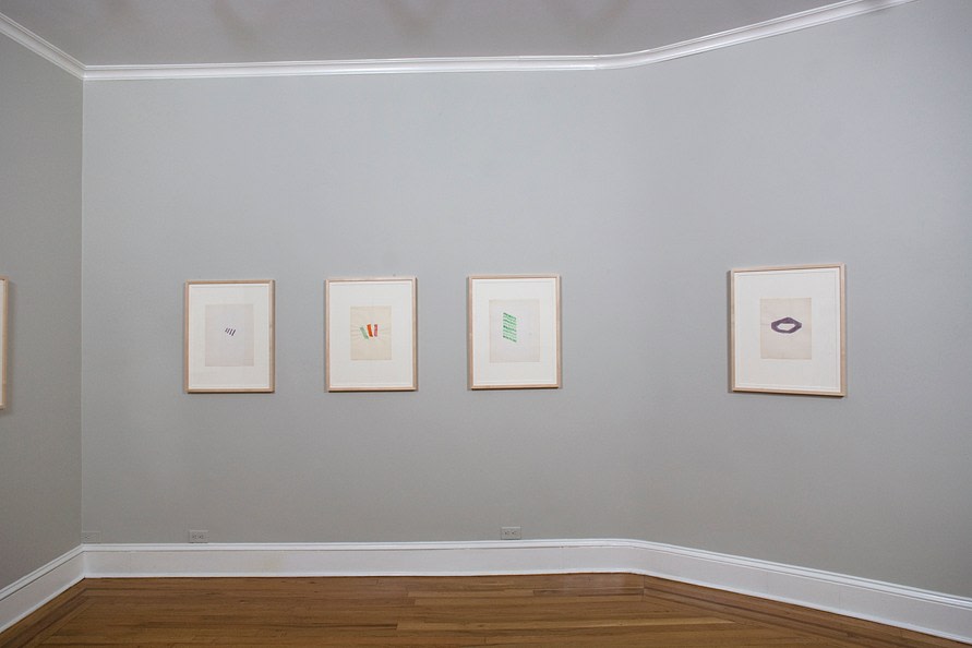Installation view of Seeing Intimacy: Richard Tuttle on Paper at Craig F. Starr Gallery