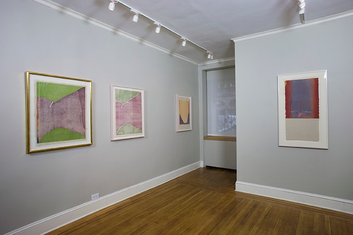 Installation view of Helen Frankenthaler, East and Beyond: Woodcuts 1973-77 at Craig F. Starr Gallery