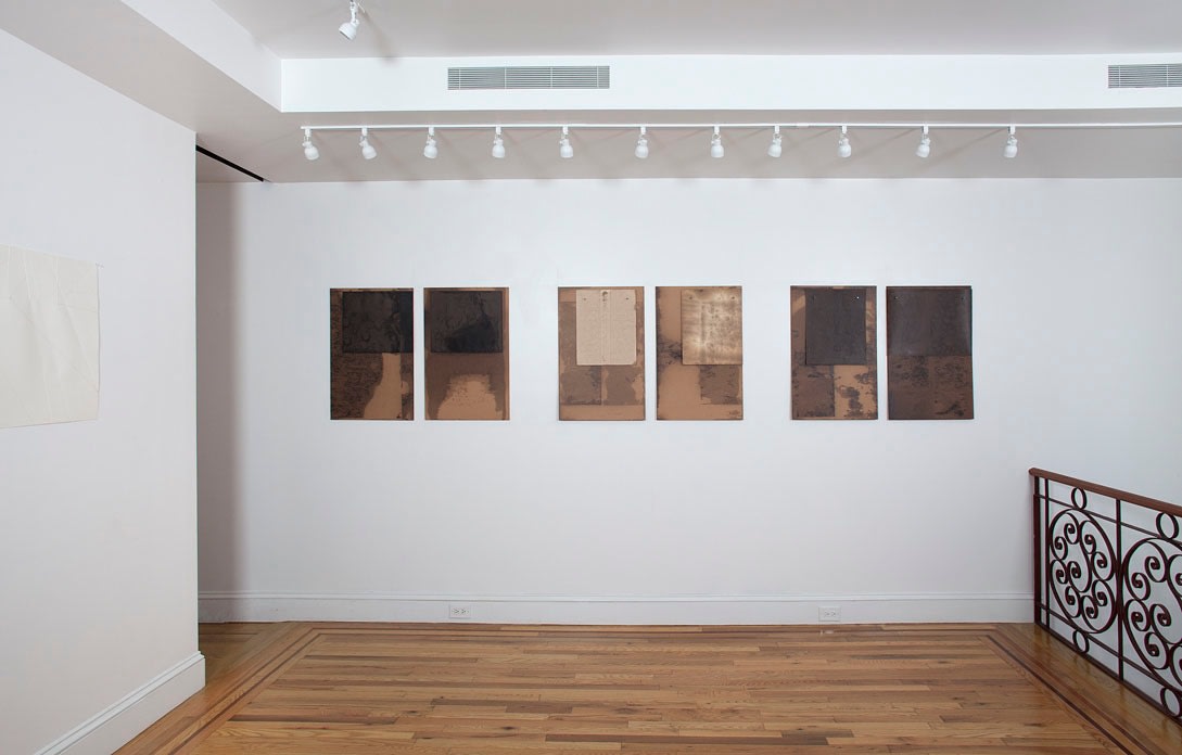 Installation view of Dorothea Rockburne: Works 1967-1972 at Craig F. Starr Gallery