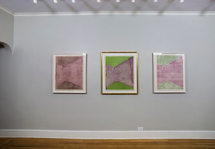Installation view of Helen Frankenthaler, East and Beyond: Woodcuts 1973-77 at Craig F. Starr Gallery