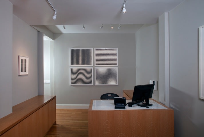 Installation view of Eva Hesse and Sol LeWitt at Craig F. Starr Gallery