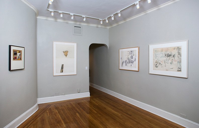 Installation view of&nbsp;To Ileana, From Bob: Rauschenberg Drawings from the Sonnabend Collection&nbsp;at Craig F. Starr Gallery