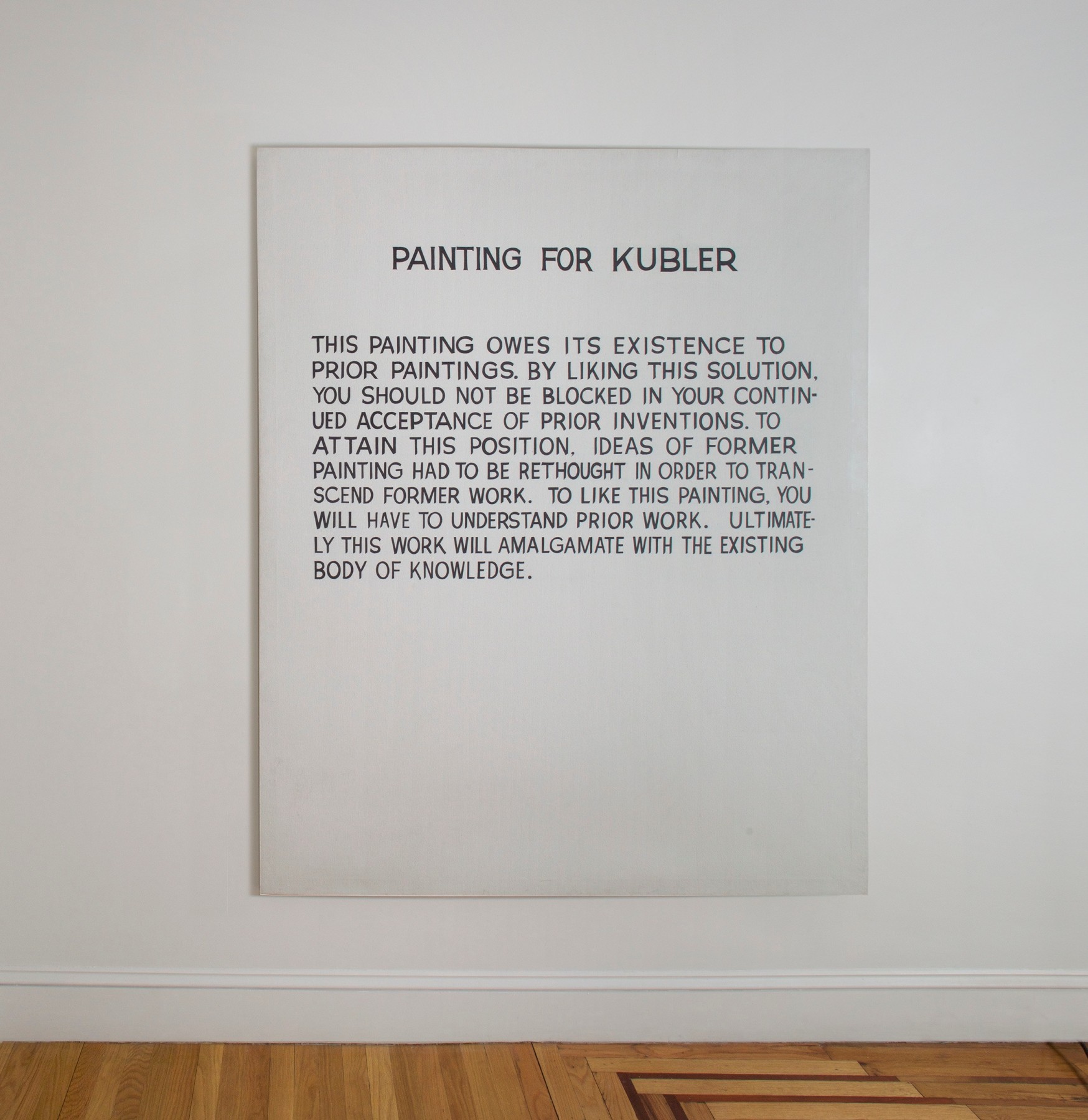 John Baldessari&nbsp;Painting for Kubler,&nbsp;1966-68. Acrylic on canvas. 68 x56 1&frasl;2 inches. Courtesy of the Hadley Martin Fisher Collection.